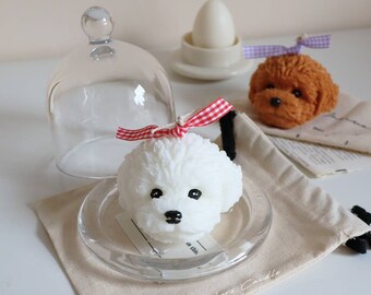 Poodle Candle| Cute Puppy Candle | 100% Nature Soy Wax & Essential Oil|Gift for her or him