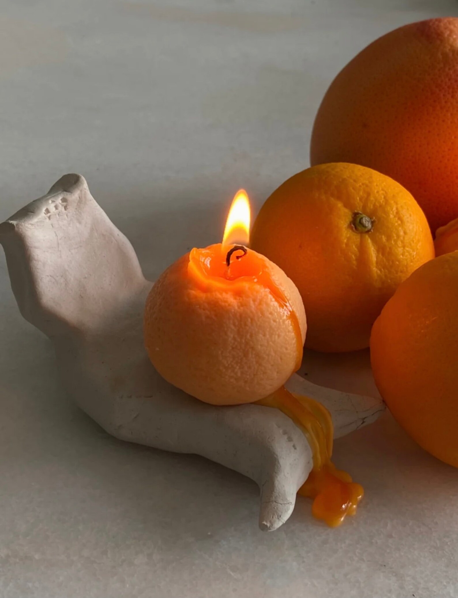 Orange Shape Candle Real Fruit Candle 100 Nature Soy Wax & Etsy
