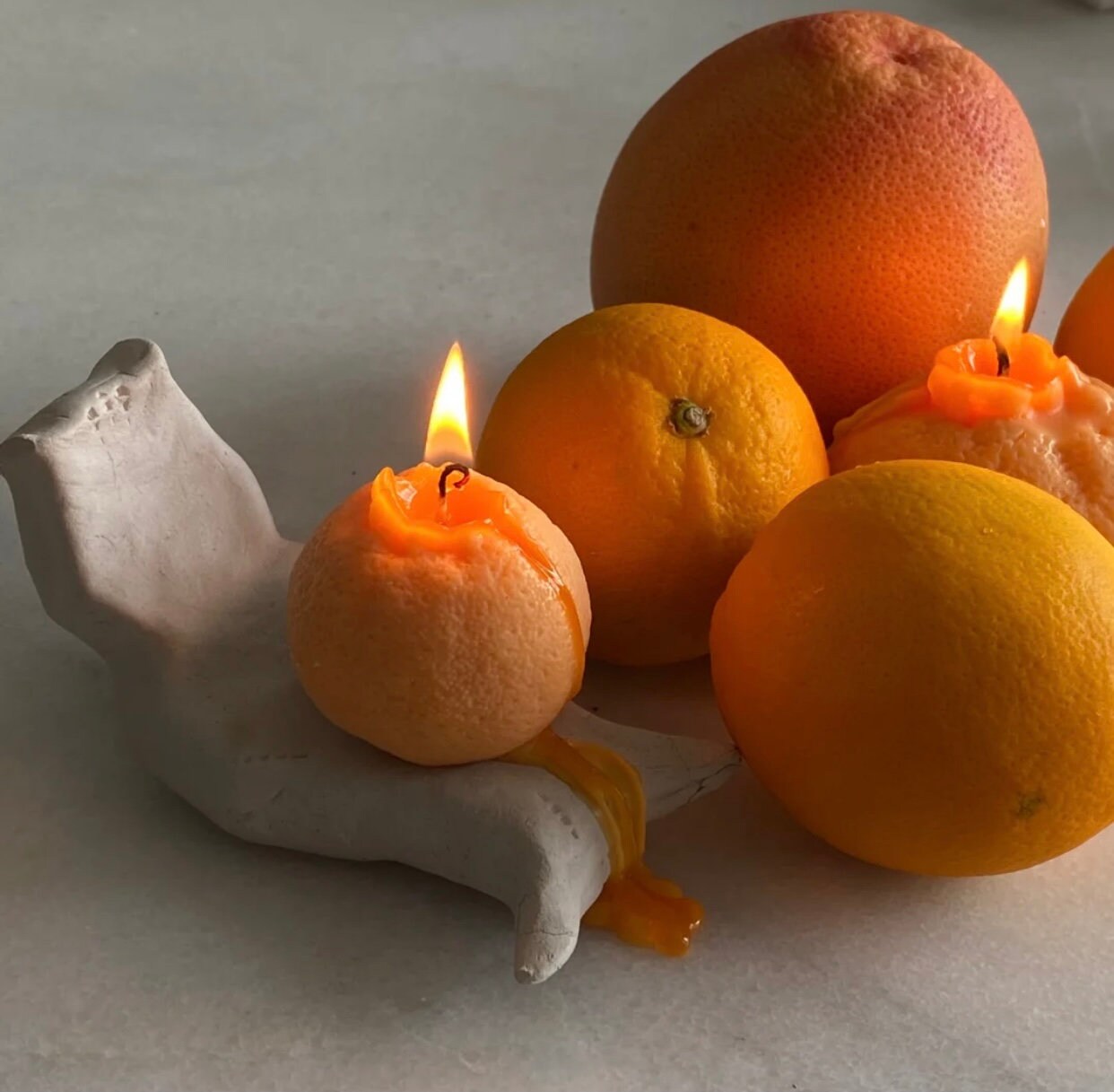 Orange Shape Candle Real Fruit Candle 100 Nature Soy Wax & Etsy