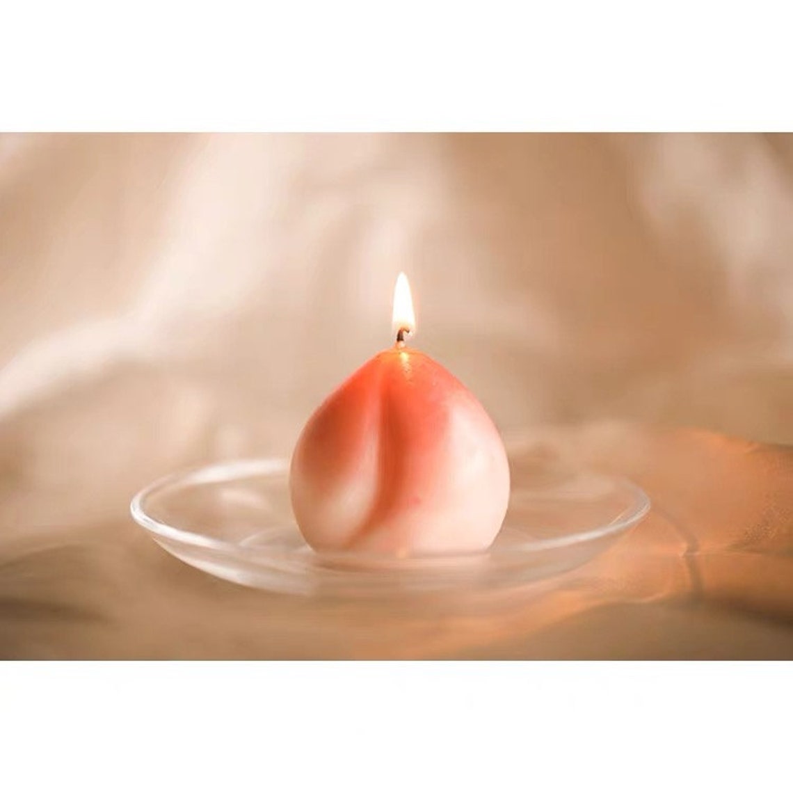 Peach Candle Real Fruit Candle 100 Nature Soy Wax & Etsy