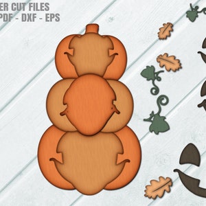 Jack O Lantern Door Hanger SVG - Stacked Pumpkin Door Hanger SVG - Glowforge Laser File - Halloween Door Sign Svg - Fall Porch Sign - Laser Cut Files - Halloween Door Hanger SVG - Halloween SVG - CNC Files