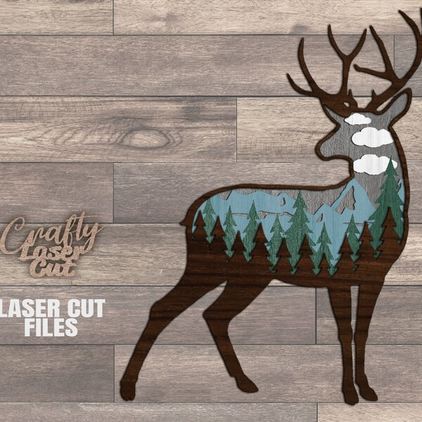 Deer Layered Sign Svg Etsy Australia
