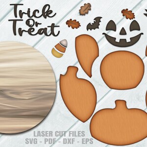 Halloween Door Hanger SVG Laser Cut Files: Jack O Lantern, Pumpkin ...