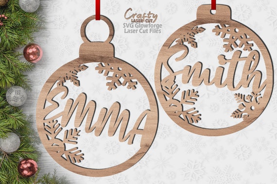 Engraved Snowflakes Ornament, Cutting Machine & Laser Cutting Designs