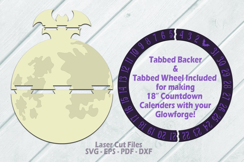 Halloween Countdown Calender SVG Laser Cut Files for your Glowforge and other laser machine.