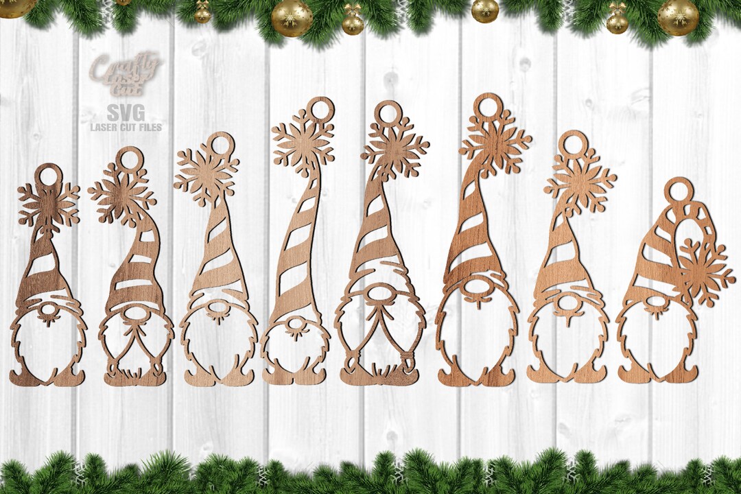 Gnome Ornament SVG Bundle Laser Cut Files Christmas SVG - Etsy Canada