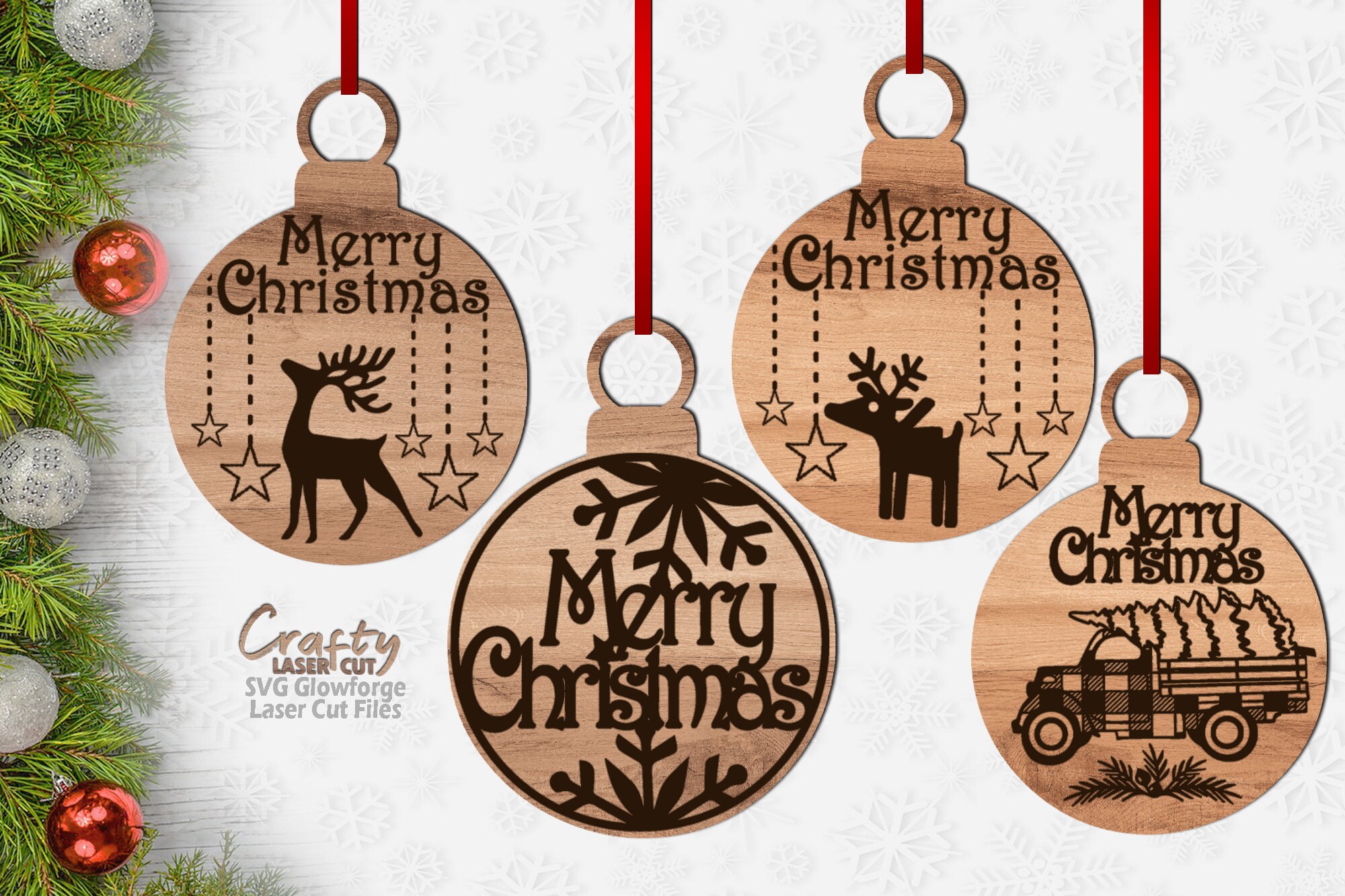 Laser christmas ornaments Clearance