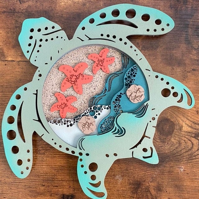 Beach Door Hanger SVG - Laser Cut Files - Turtle SVG - Beach SVG ...