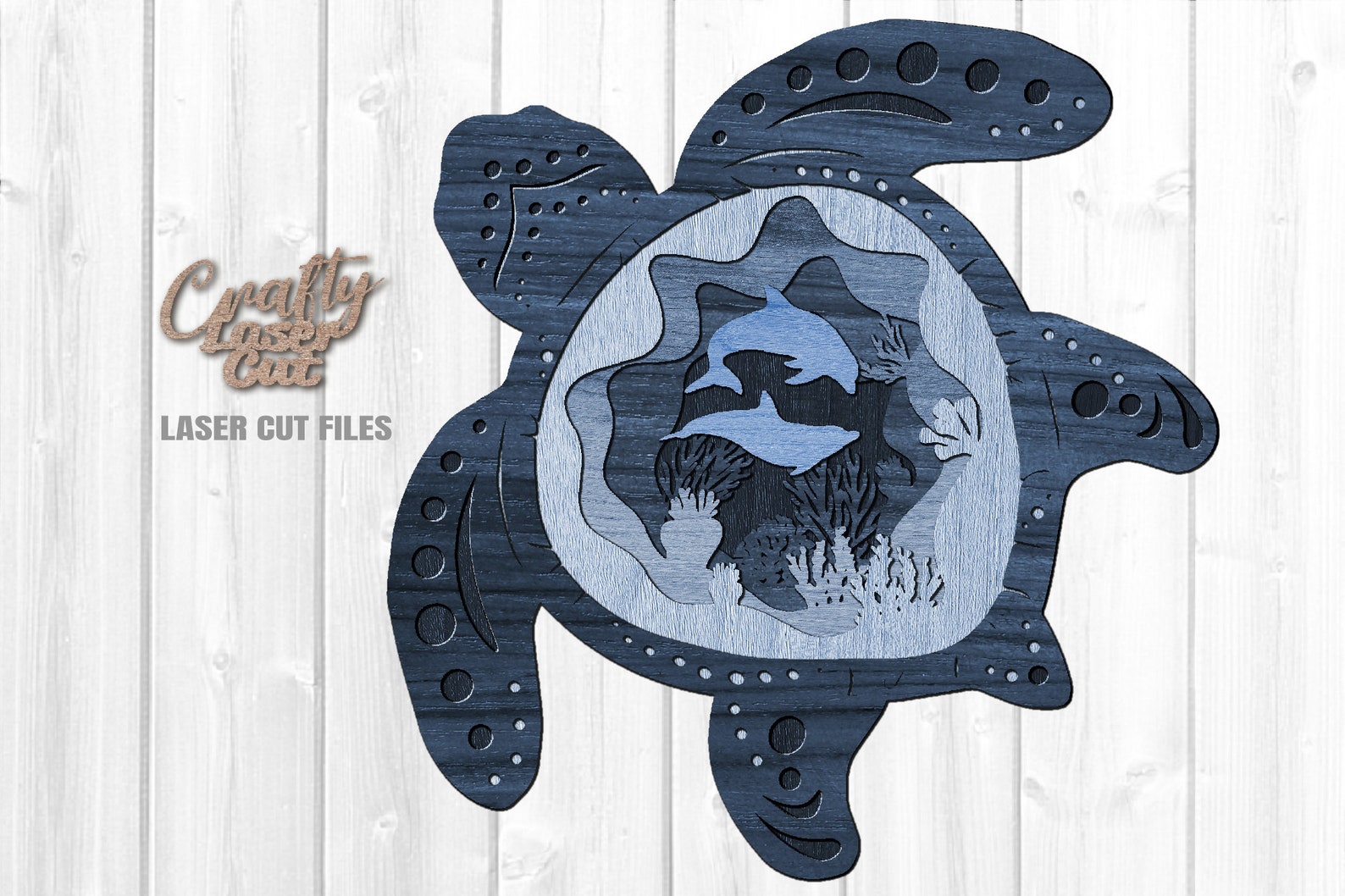Download Layered Sea Turtle SVG Cut Files For Glowforge Dxf Laser ...