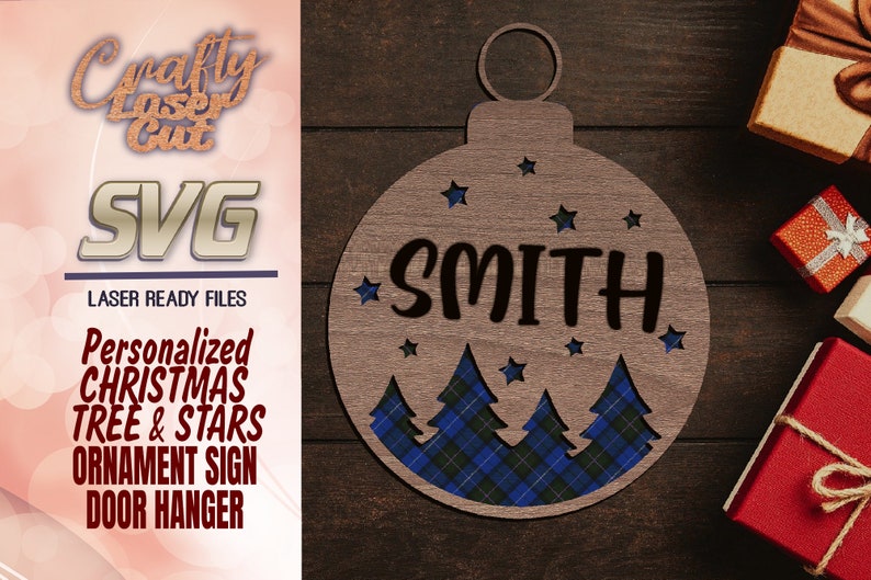 Download Family Christmas Tree Ornament Svg Glowforge Files Custom ...
