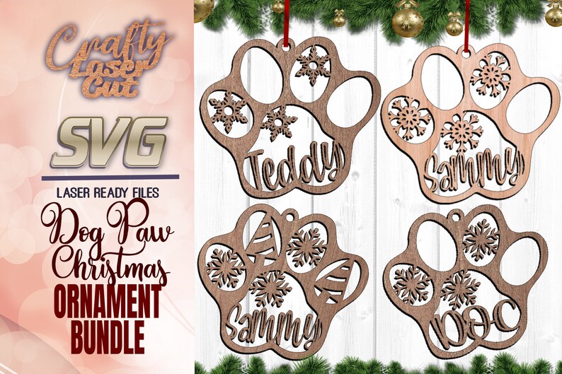 Download Personalized Pet Christmas Ornament Svg Glowforge Files ...