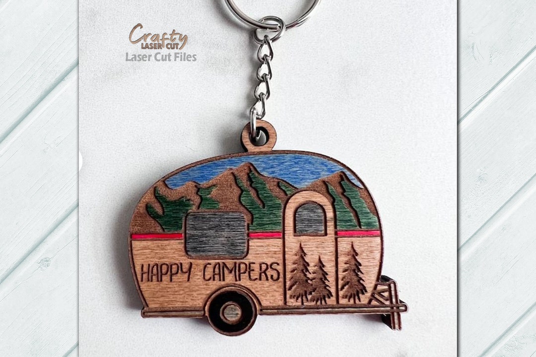 Happy Campers Keychain SVG Camping SVG Happy Campers SVG - Etsy