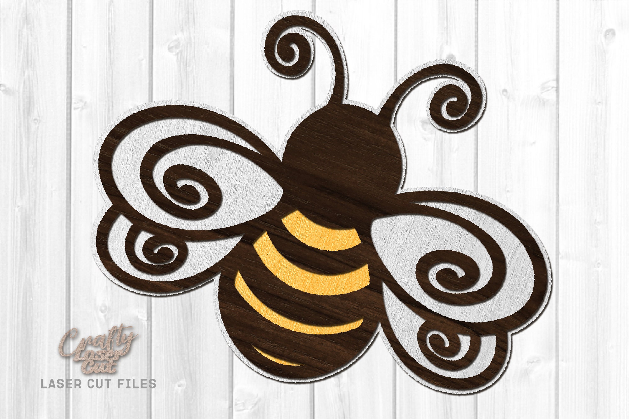 Honeycomb and Bee - Wooden Laser Cut Wall Decoration - Multiple Sizes -  Bumble Bee - Wooden Cut Out