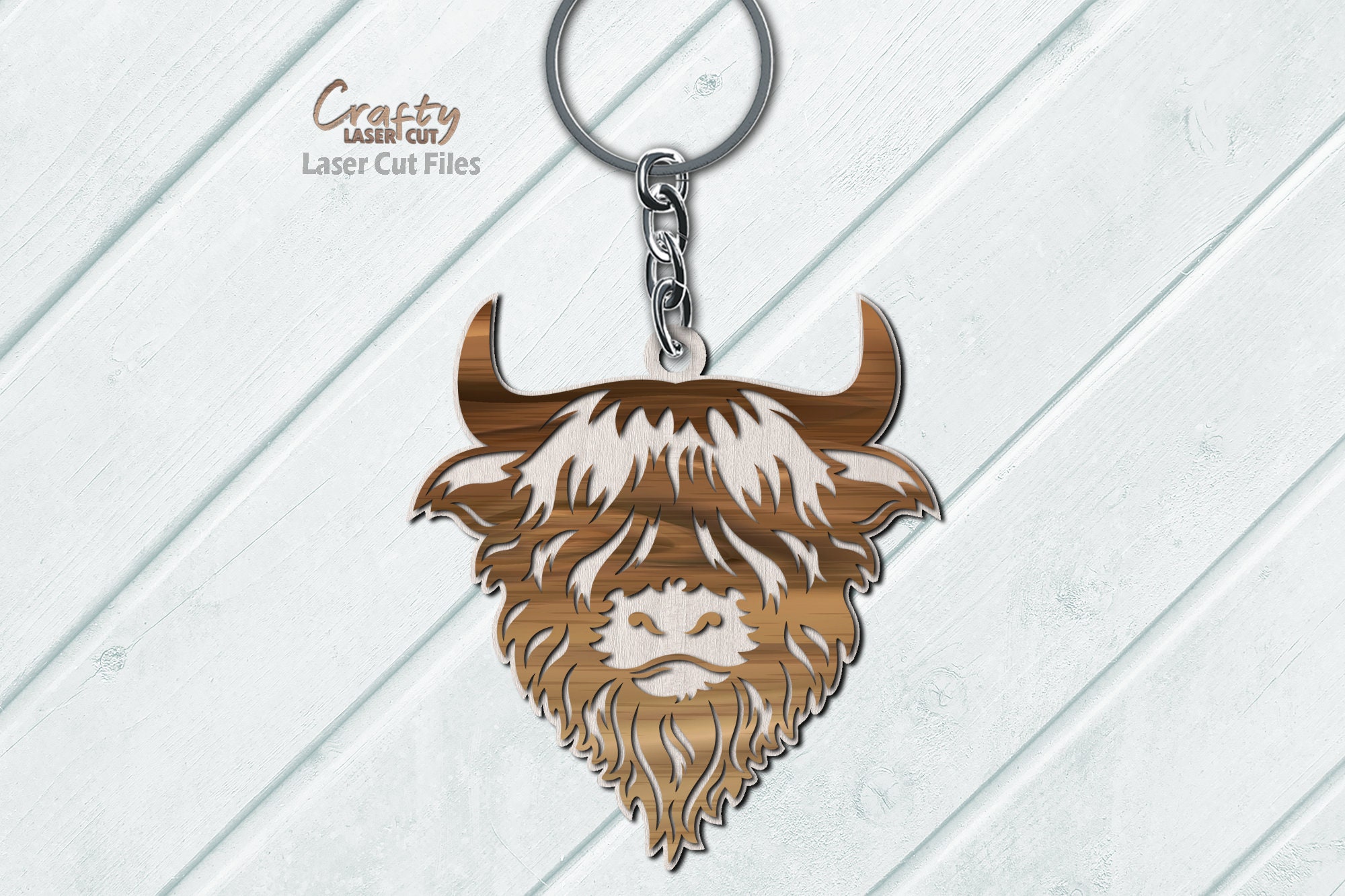 Lemua Highland Cow Keychain