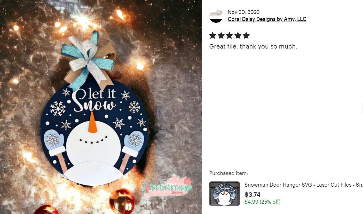 Snowman Door Hanger SVG Laser Cut Files: Christmas Welcome Sign SVG ...