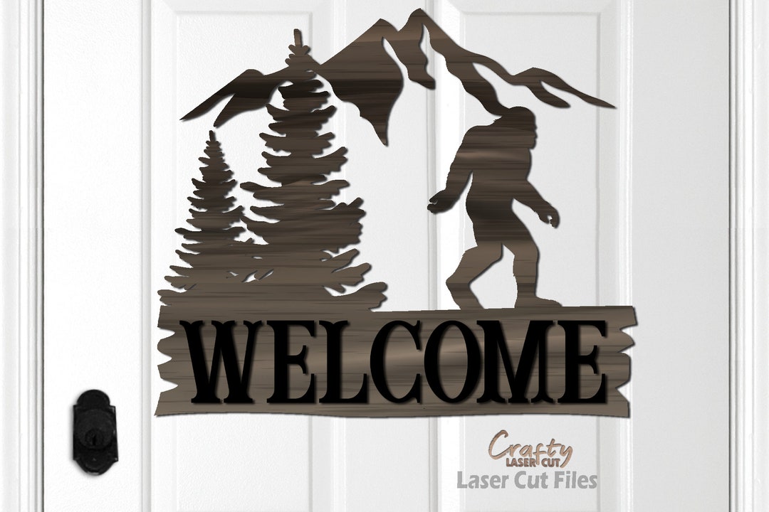 bigfoot-door-hanger-svg-laser-cut-files-bigfoot-svg-welcome-sign-svg
