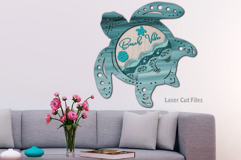 Beach Door Hanger SVG Laser Cut Files Turtle Sign SVG - Etsy Canada
