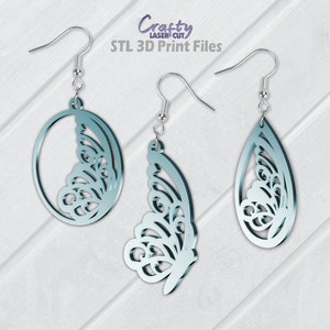 Butterfly Earring STL Bundle - Butterfly STL - Spring Stl File - Summer STL for 3D Printers - Butterfly Earring Stl File - 3D Printer Files