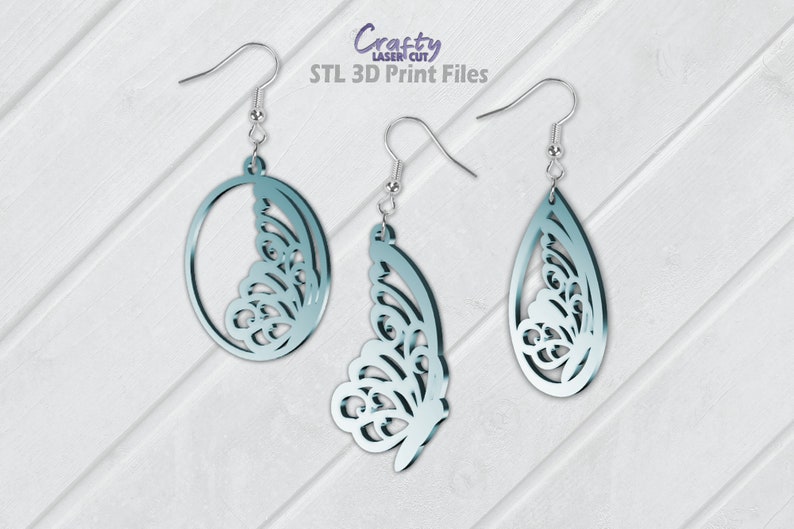 Butterfly Earring STL Bundle - Butterfly STL - Spring Stl File - Summer STL for 3D Printers - Butterfly Earring Stl File - 3D Printer Files