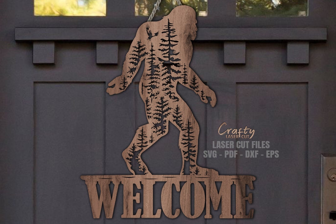 bigfoot-door-hanger-svg-glowforge-laser-cut-file-bigfoot-svg-forest-svg