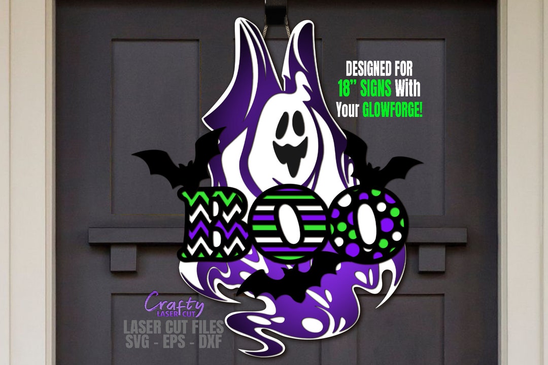 Ghost Door Hanger SVG Laser Cut Files Halloween Svg Boo Svg Welcome ...