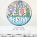 Hello Spring Umbrella Door Hanger SVG Laser Cut Files Daisy SVG Tulip ...