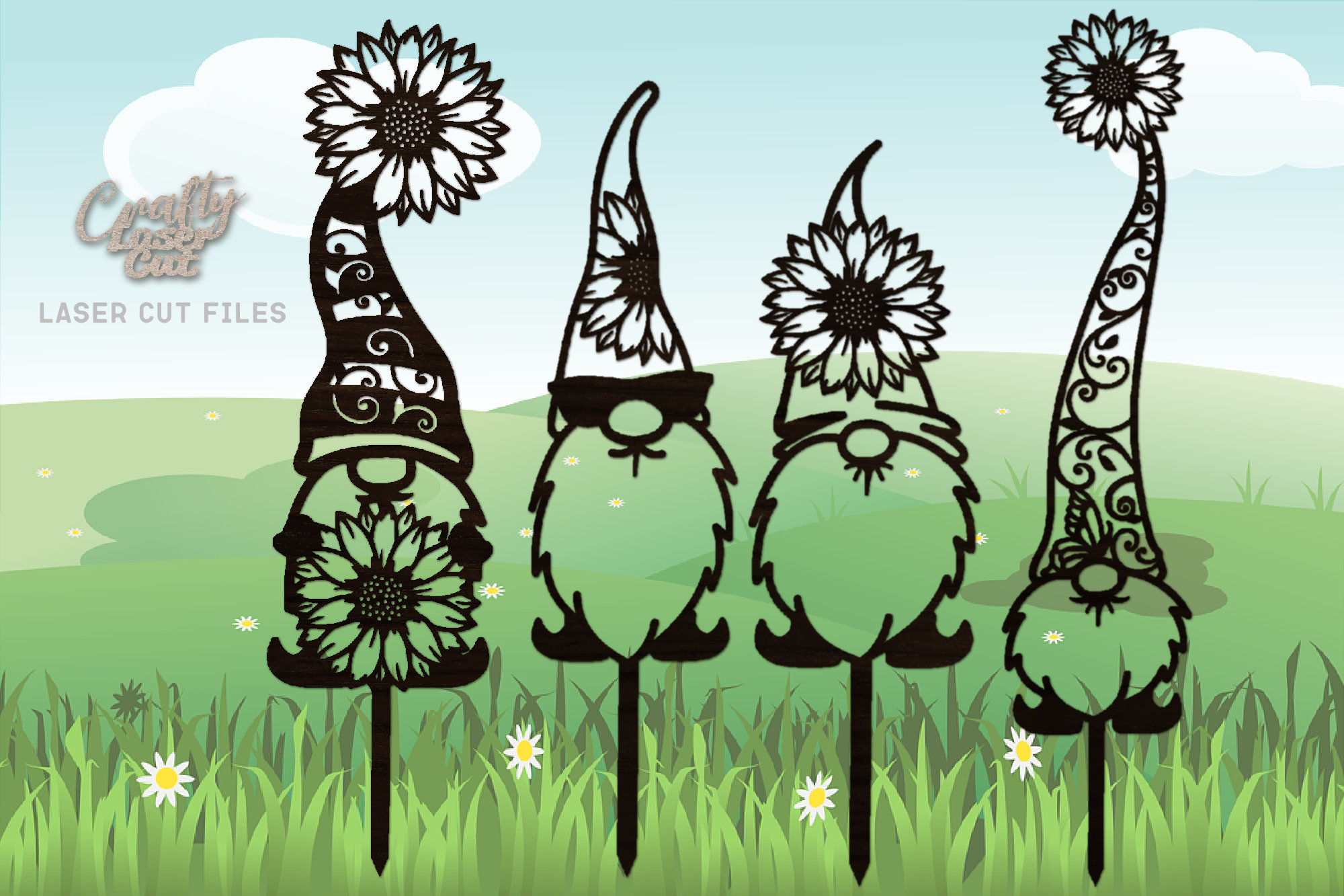 Free Free 330 Sunflower Gnome Svg SVG PNG EPS DXF File