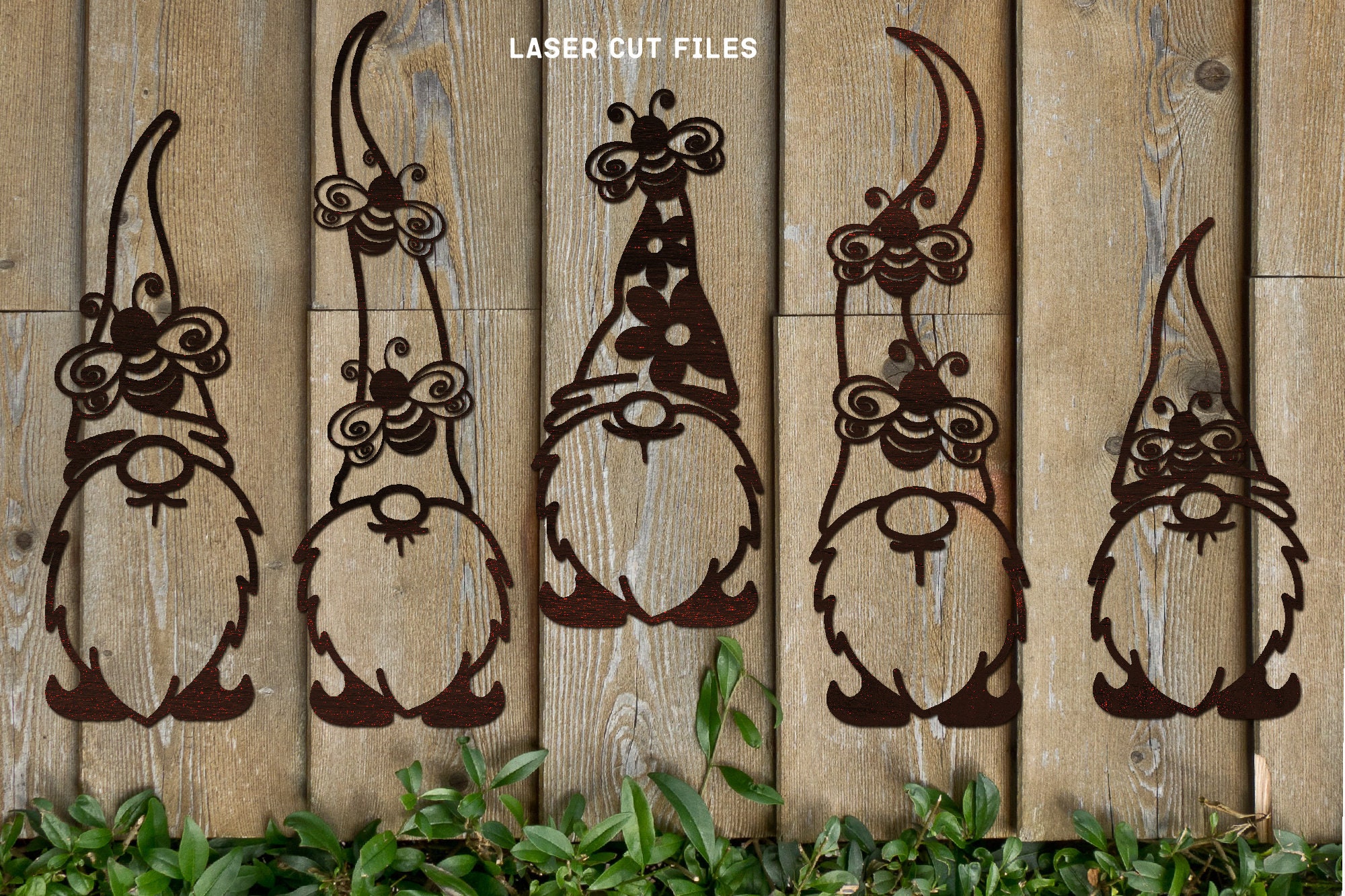 Honey Bee Garden Gnome SVG Glowforge Files Laser Cut Files | Etsy