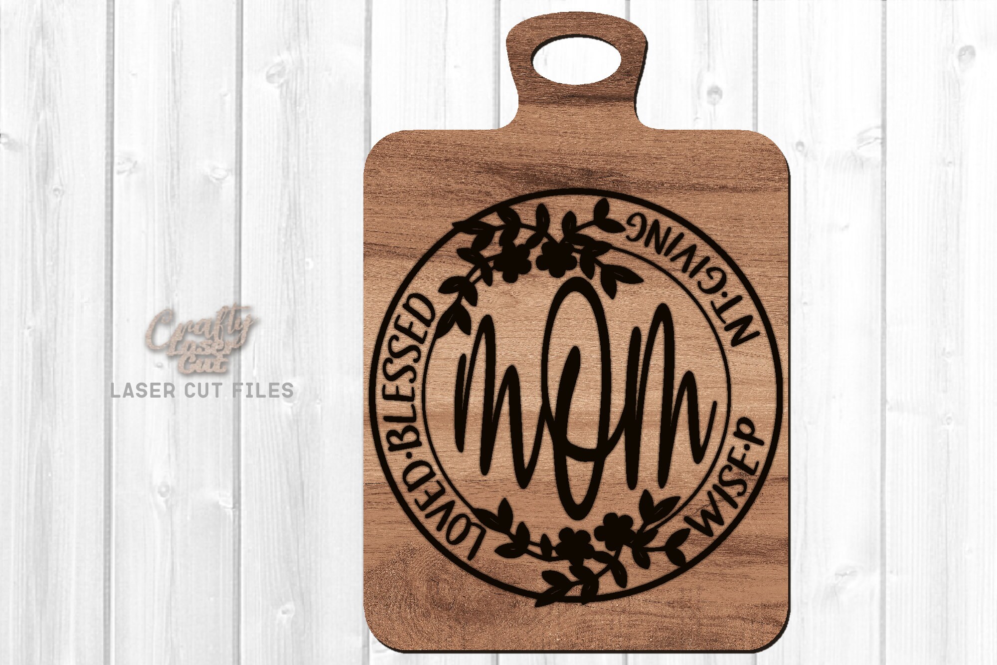 6 Mother's Day Gift Recipe Cutting Board Décor SVG Glowforge