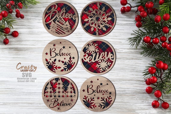 Cricut Christmas Coasters SVG bundle - So Fontsy