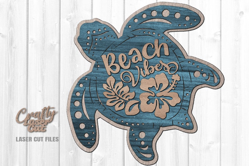 Turtle Door Hanger SVG - Laser Cut Files - Beach SVG - Turtle SVG ...