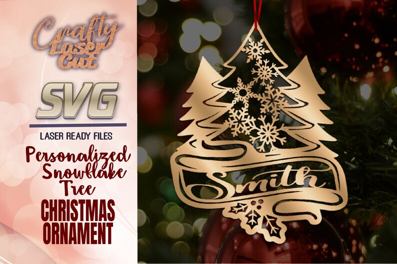 Download Family Christmas Tree Ornament Svg Glowforge Files Custom ...