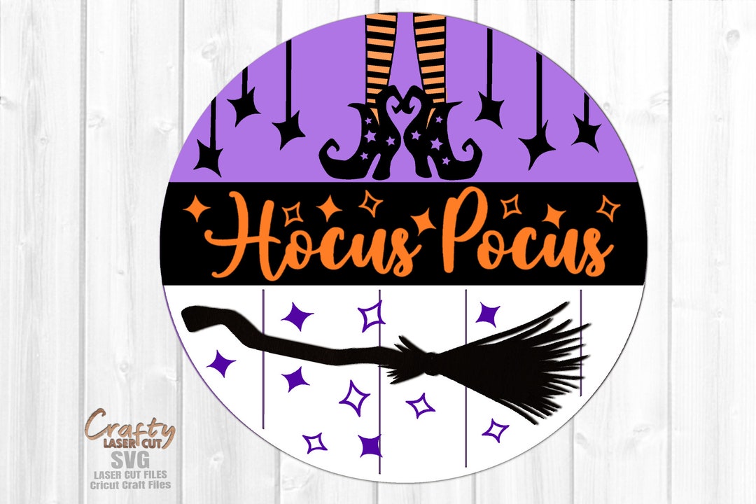 Hocus Pocus SVG Witch Door Hanger SVG Laser Cut Files Halloween SVG ...