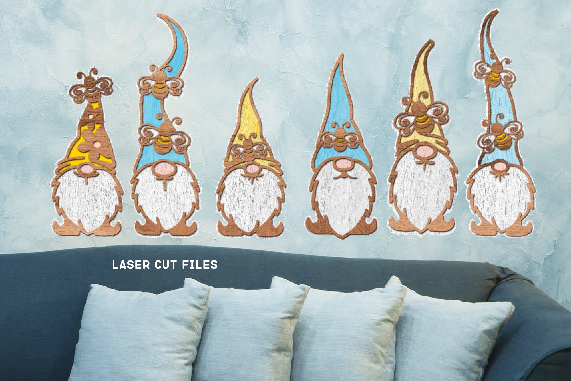 Download Honey Bee Garden Gnome SVG Glowforge Files Laser Cut Files ...