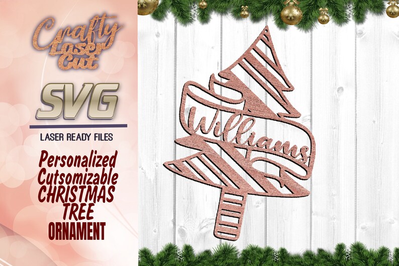 Download Family Christmas Tree Ornament Svg Glowforge Files | Etsy