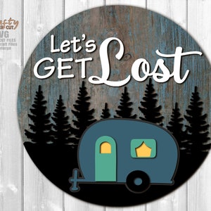 Camping Türschild SVG Laser Cut Dateien - Camper Zeichen SVG - Wald SVG - Camper zwar geschnitten, geschnitten, geschnitten, geschnitten, geschnitten, geschnitten, geschnitten,