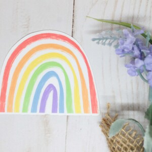Etiqueta engomada del arco iris, arco iris brillante, regalos del arco iris, pegatinas para niños, etiqueta del arco iris, arco iris boho brillante, etiqueta engomada del orgullo, etiqueta engomada del aliado, arco iris