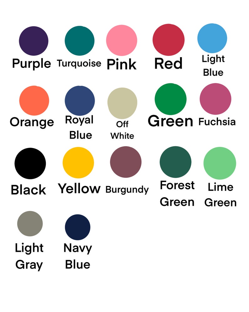 Puede incluir: Una carta de colores con 14 colores diferentes, incluyendo morado, turquesa, rosa, rojo, azul claro, naranja, azul real, blanco roto, verde, fucsia, negro, amarillo, burdeos, verde bosque, verde lima, gris claro y azul marino.