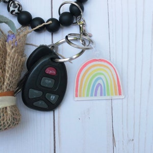 Rainbow Acrylic Keychain, Rainbow Keychain, Acrylic Keychain, Rainbow Gift, Keychain Gift, Trendy Keychain, Keychain for Women, Acrylic