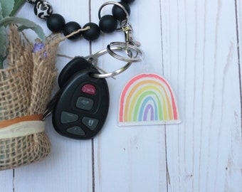 Llavero acrílico arcoíris, Llavero arcoíris, Llavero acrílico, Regalo arcoíris, Llavero de regalo, Llavero moderno, Llavero para mujer, Acrílico