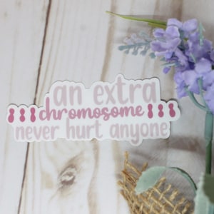 An Extra Chromosome Sticker, Chromosome Sticker, Trisomy 21 Sticker, Down syndrome, Down Syndrome Sticker, DS Sticker, Disability Awareness