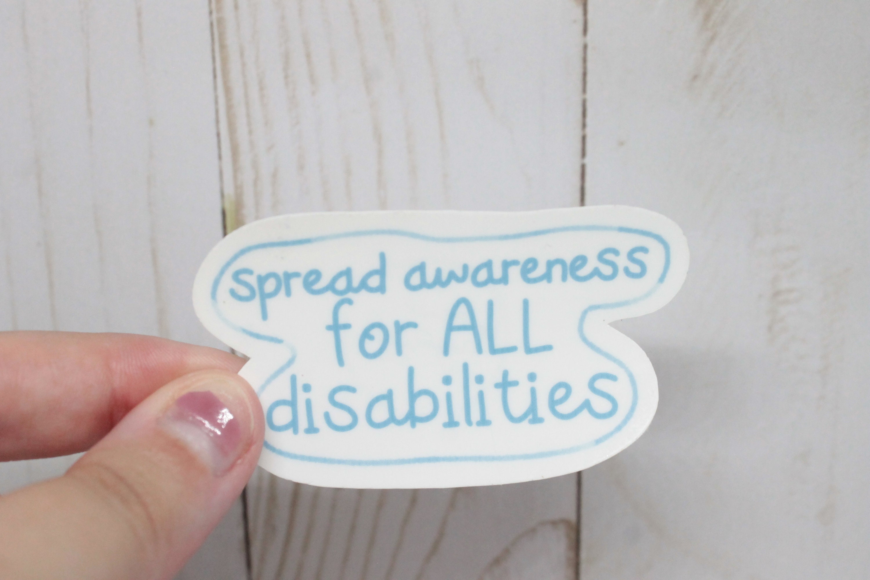 Spread Awareness for All Disabilities Sticker, Disability Awareness ...