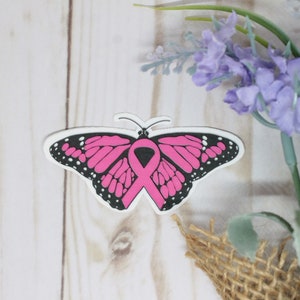 Brustkrebs Schmetterling Sticker, Brustkrebs, Schmetterling Sticker, Brustkrebs Sticker, Band Sticker, Brustkrebs Band
