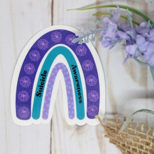 Suicide Awareness Rainbow Sticker, Suicide Awareness Sticker, Suicide Awareness, Suicide Awareness Rainbow, Suicide Prevention