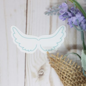 Angel Wings Sticker, Loving Memory Sticker, Wings Sticker, Cute Angel Wings, Angel Sticker, Blue Angel Wings