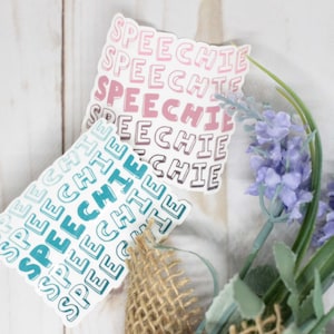 Purple Speechie Sticker, Blue Speech Sticker, SLP Sticker, SLP Gift, Speech Language Pathologist Sticker, Therapist Sticker, SLP