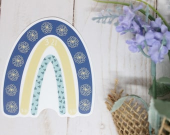 Down syndrome Rainbow Sticker, Down syndrome Awareness Sticker, Down syndrome Awareness, World Down syndrome Day, 3.21 Sticker | 3.21