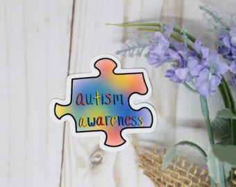 Autism Awareness Puzzle Piece, Autism Awareness Sticker, Autism Sticker, Disability Sticker, Disabilities Sticker, Awareness Sticker