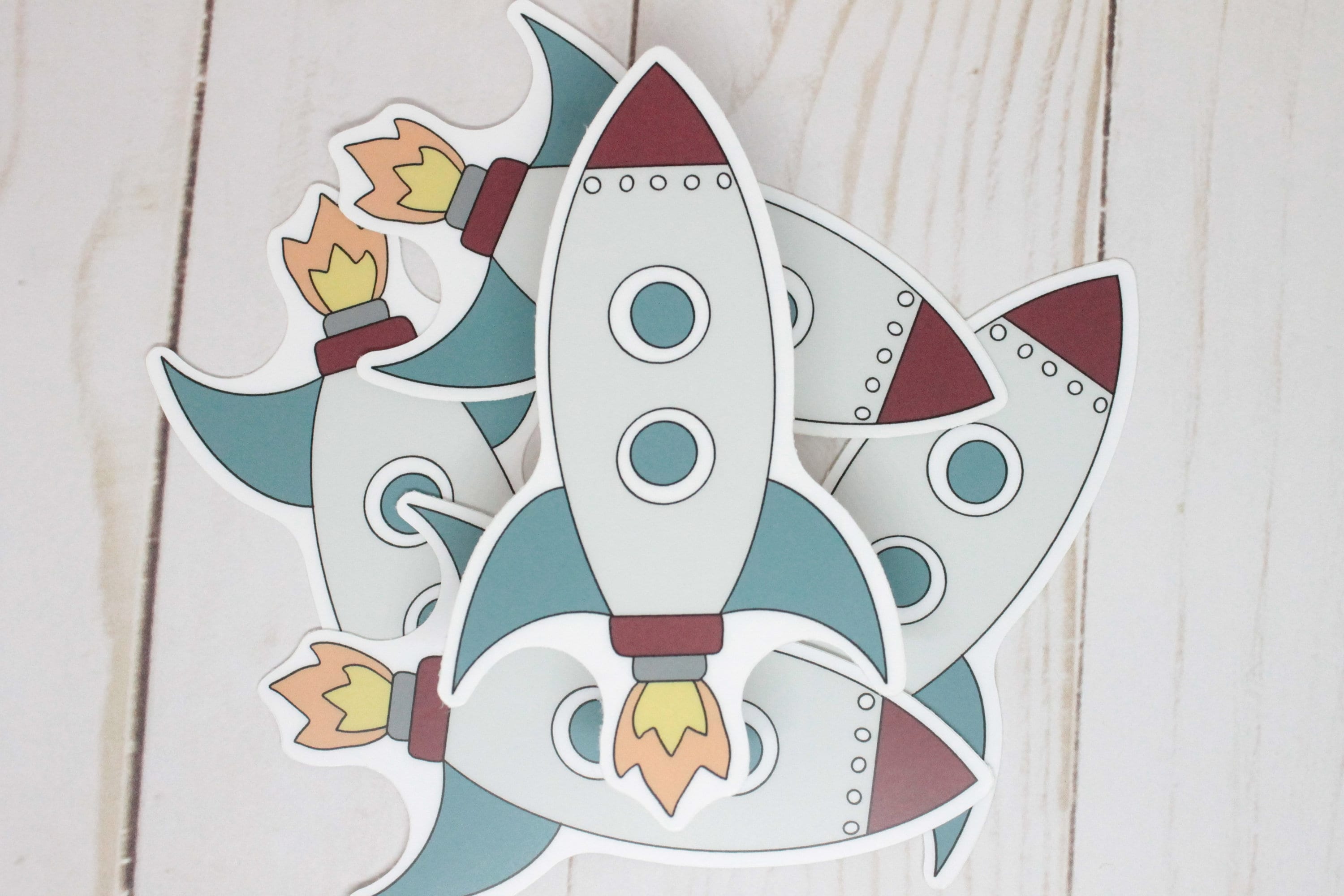 Rocket Sticker, Astronaut Sticker, Space Sticker, Rocket Decal ...