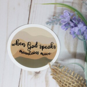 When God Speaks Sticker, Religious Sticker, Religion, God Sticker, Faith Sticker, Christian Sticker, Jesus Sticker, Christian Sticker